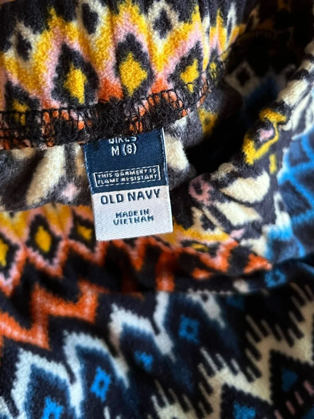 Old Navy fair isle fleece pajama pants M 8